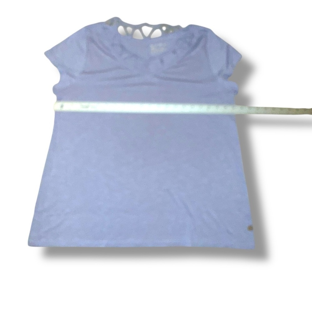 LANE BRYANT LIVI V-Neck Detail Tee - Heather Grey 10/12 - Picture 10 of 15